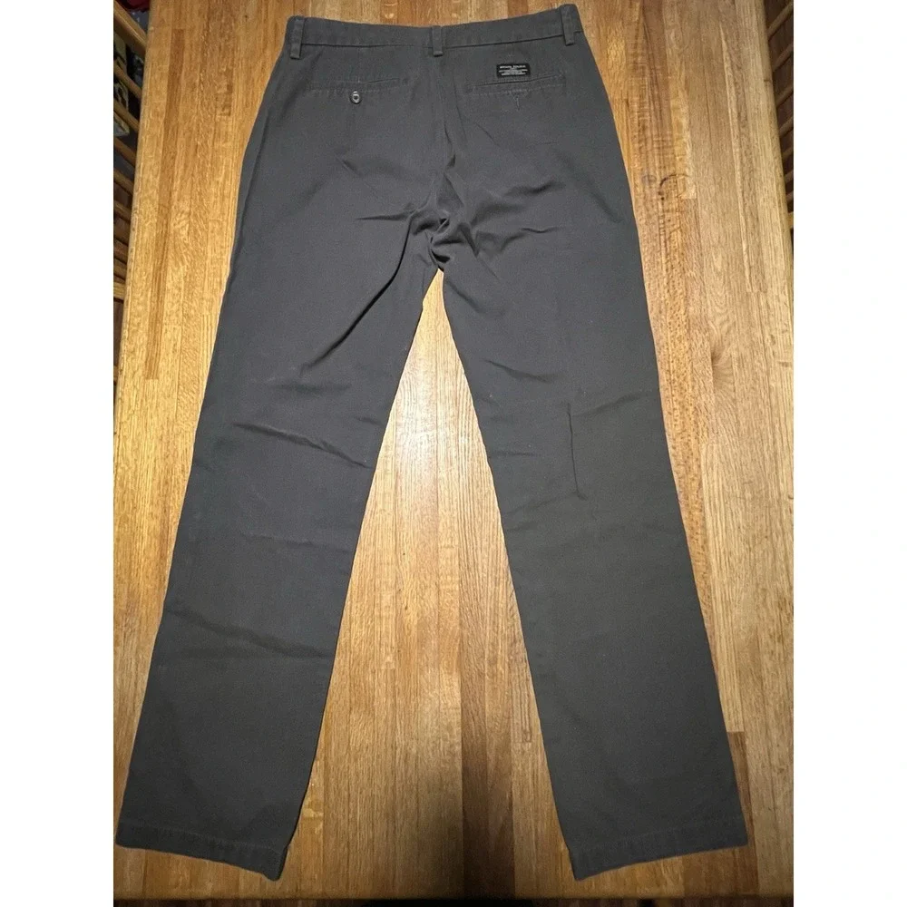 Banana Republic Men's Flat Front Pant Slim Fit Stretch Fabric Wicking Grey 33x34